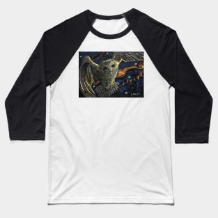 Night Owl Flying Baseball T-Shirt